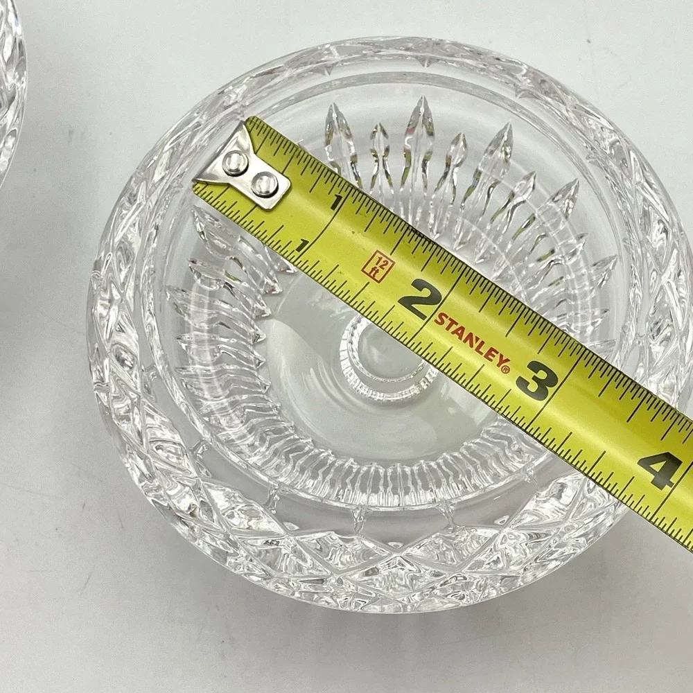 Vintage 1984 Princess House Highlights Lead Crystal‎ Candle Holders Set Of 2 Box